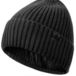 YANIKY Winter Beanie Mütze Unisex, Warme Grobstrickmütze, Winddicht und Gefüttert