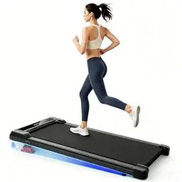 HomeFitnessCode Walking Pad Laufband mit Neigung, bis 10 km/h, elektrisch, für Zuhause, schwarz