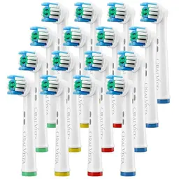 OralVista Elektrische Zahnbürstenköpfe, 16er-Pack für empfindliches Zahnfleisch, kompatibel mit Oral B