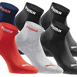 PUMA Quartersocken 18 Paar Pack - Statement Edition - Schwarz Blau Rot - Gr. 39-42