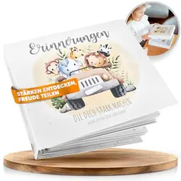 LITLHERO® Erinnerungsbuch Baby - Mein erstes Jahr | Babytagebuch & Geschenkbox zur Geburt