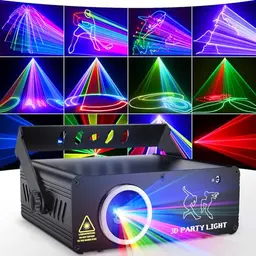 Ehaho DJ Discolicht L2700 | RGB Partylicht mit Animation & Musiksteuerung | Beam Effekt für Disco und Live Shows