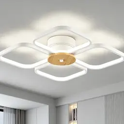 LED Deckenleuchte Weiß 38cm, moderne Lampe für Wohnzimmer & Schlafzimmer