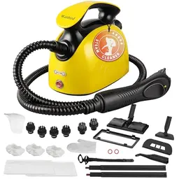 Dampfreiniger mit 21 Zubehörteilen - 248°F Hochtemperatur, tragbarer 1,08L Tank, für Böden, Fliesen, Teppiche und Autos
