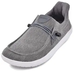 JACKSHIBO Herren Barfußschuhe - Minimalistische Slip-On Sneakers in Grau, Größe 42 EU