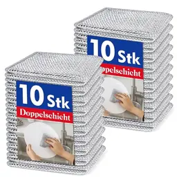 MEEQUE Spülschwamm - 20er Pack Stahlwolle für Küche und Reinigung