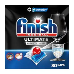Finish Quantum Infinity Shine Spülmaschinentabs – Kraftvolle Reinigung für Gläser und Besteck – Sparpack mit 80 Tabs