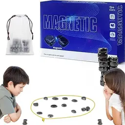 FLYGRRIV Magnetisches Schachspiel – Tragbares Magnetspiel für Reisen und Familienpartys