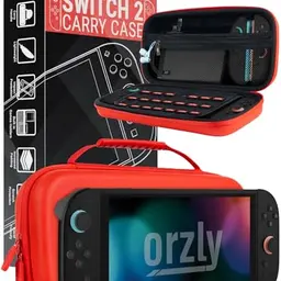 Orzly Tragetasche für Nintendo Switch 2 (2025) - Hartschalenetui für Zubehör und Spiele