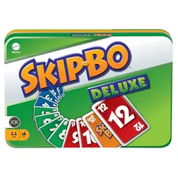 Mattel Games Skip-BO Deluxe - Kartenspiel in Metallbox für die ganze Familie, 2-6 Spieler, ab 7 Jahren