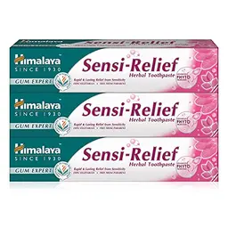 Himalaya Herbals Sensi-Relief Toothpaste - 75ml (Pack of 3) | Rapid Relief from Sensitivity