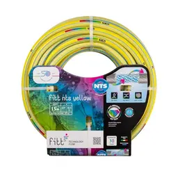 FITT NTS YELLOW 1/2" (12,5 mm) x 15 m Gartenschlauch – UV-beständig, flexibel und robust, made in Italy