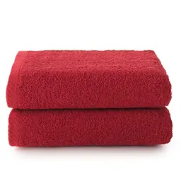 Top Towel Plus - Große Badetücher & 2 Gesichts- oder Bidethandtücher - 100% Baumwolle - Granat