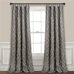 Lush Decor Ravello Pintuck Vorhang, 84" x 52", Grau
