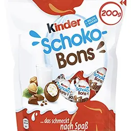 Kinder Schoko-Bons – Cremige Schokoladen mit Milchcreme – 200 g Packung
