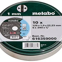 Metabo Trennscheiben für Edelstahl, 125 mm, 1,0 mm dick, 22,23 mm Ausführung, 10 Stück