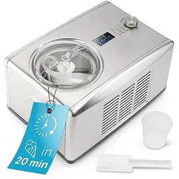ProfiCook® Eismaschine & Joghurtbereiter | Eis in 20 Minuten | 1500ml | Inkl. Rezepte & Eisspachtel