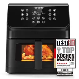 COSORI Heißluftfritteuse Airfryer XXL 6,2L mit Sichtfenster & Shake-Reminder, 80 Rezepte