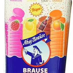 Frigeo Ahoj-Brause - Klassische Brause-Bonbons in den Geschmacksrichtungen Zitrone, Orange, Himbeere und Cola, 125 g