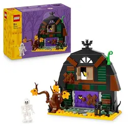 LEGO Halloween Scheune - Spielzeug mit Skelett Minifigur - Bauset für Kinder ab 8 Jahren - 40721