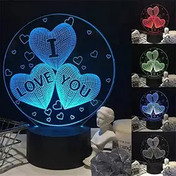 Synchain 3D Nachtlicht Illusion mit Fernbedienung - LED Lampe für Freunde und Familie