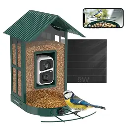 SOLIOM BF08 Vogelhaus mit Kamera – Vogelfutterspender für den Hinterhof, mit WiFi und KI-Vogelerkennung