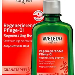 WELEDA Bio Granatapfel Körperöl - Naturkosmetik Hautpflege Massageöl mit Jojoba-, Sesam- & Macadamiaöl (vegan, 100ml)
