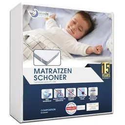 Wasserdichter Matratzenschoner 60x120 cm von Dreamzie – Atmungsaktive Matratzenauflage, Oeko-TEX zertifiziert