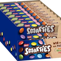 Nestlé SMARTIES Hexagon-Rolle, bunte Schokolinsen in Milchschokolade, 24er Pack