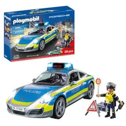 PLAYMOBIL City Action Porsche 911 Polizei mit Licht und Sound, ab 4 Jahren