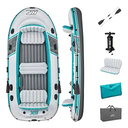 Bestway Hydro-Force Adventure Elite X5 aufblasbares Wasserfloss-Set für 5 Personen mit Schlauchboot und Zubehör