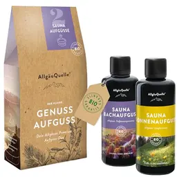 AllgäuQuelle® Saunaaufguss Set 2x100ml - Bio Sauna Zubehör