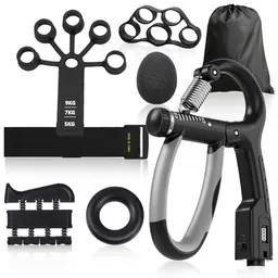 Galerie SV Handtrainer 6-Pack - Verstellbarer Griffkraft Trainer Set mit Zählfunktion für Finger- und Stressabbau