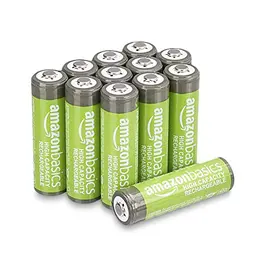 Amazon Basics AA wiederaufladbare Batterien, 2400 mAh, 12 Stück