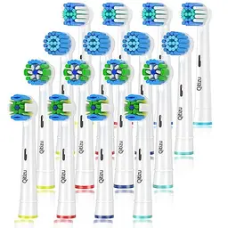 Qitizu Aufsteckbürsten für Braun/Oral B elektrische Zahnbürste, 16 Stück – Sensitive, Floss, Precision, EfficientClean