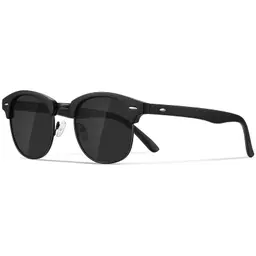 Occhsouo Unisex PolarisierteRetro Sonnenbrille, rechteckig, UV400 Schutz, Metallrahmen, für Autofahren & Reisen (Schwarz/Schwarz)