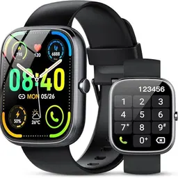 taopodo Smartwatch für Herren und Damen, 1,91" HD Touch Display, 115+ Sportmodi, IP68 Fitness Tracker mit Herzfrequenzmonitor