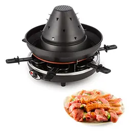 Klarstein Taste Volcano Raclette Tischgrill für 6 Personen - 1500 Watt, stufenlos regelbar, schwarz