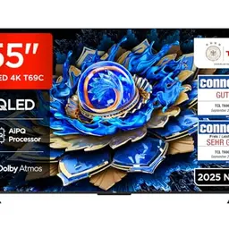 TCL 55T69C 55 Zoll QLED 4K HDR Smart TV mit Google Assistant und Alexa