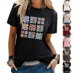 Damen Casual Basic T-Shirt Sommer kurzärmlig