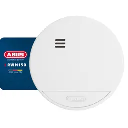 ABUS Rauchmelder RWM150 mit 10-Jahres-Batterie, 85 dB Alarm, für Wohnräume, geprüft nach DIN EN 14604 – Weiß