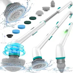 LyriFine Elektrische Reinigungsbürste, IPX7 wasserdicht, mit langem Griff und 2 Geschwindigkeiten für Badezimmer