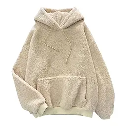 Cocila Damen Hoodie Apricot - Bauchfreies Sweatshirt mit Kapuze für den Winter