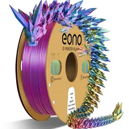 EONO PLA Filament 1,75mm Mehrfarbig für 3D Drucker - 1kg Silk Filament in Rot/Gold/Blau