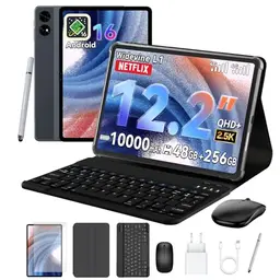 TABWEE T60 12 Zoll Tablet mit Tastatur - Android, 48 GB RAM, 256 GB Speicher, 10.000 mAh Akku, 16 MP Kamera, SIM-Karte