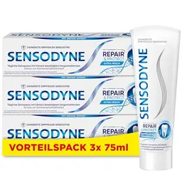 Sensodyne Repair & Protect Zahnpasta für empfindliche Zähne, 3x75 ml
