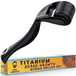 King Leonidas Bart-Derma Roller für Männer, 0,30 mm für optimales Bartwachstum
