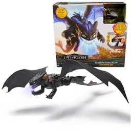 Dreamworks Dragons – Ohnezahn Drachenfigur mit Licht- und Soundeffekten, 51cm Spielzeug für Kinder ab 4 Jahren