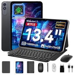 T60 Pro 13,4 Zoll Tablet mit Tastatur, 24GB RAM, 256GB Speicher, 10000mAh, inkl. Stift & Maus, 4 Jahre Garantie