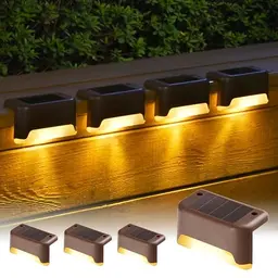 GIGALUMI Solarlampen für außen, 4 Stück, wasserdicht, ideal für Garten, Balkon, Treppen und Patio, Warmweiß